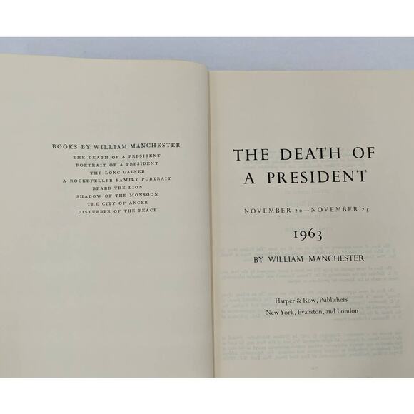 Death Of A President Nov 20 - Nov 25 1963 By William Manchester President JFK - Picture 3 of 16
